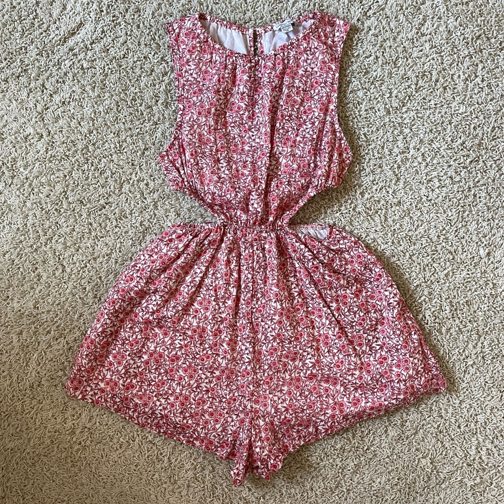 American Eagle Floral Cut Out Romper